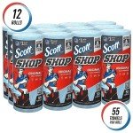 Scott Blue Shop Towels - 12 Rolls, 55 Sheets