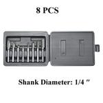 8-Piece Carbide Burr Set for Metal & Wood Tools