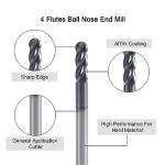 Carbide Ball Nose End Mill for Alloy Steels