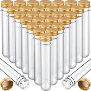 50 Plastic Test Tubes with Screw Lids - 40 ml