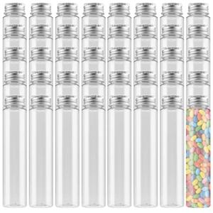 40 Pack Clear Plastic Test Tubes with Caps
