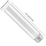 40 Pack Clear Plastic Test Tubes with Caps