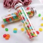 40 Pack Clear Plastic Test Tubes with Caps