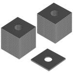 30 Pcs 5/8" Square Flat Washers, 3mm Thick