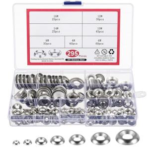 Yaocom 295 Pcs Stainless Steel Finishing Washers Set