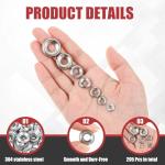 Yaocom 295 Pcs Stainless Steel Finishing Washers Set