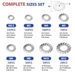 555-Piece Stainless Steel Star Lock Washer Kit