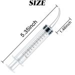15-Pack 12ml Plastic Syringes with Curved Tip