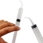 15-Pack 12ml Plastic Syringes with Curved Tip