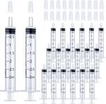 20 Pack 3mL Plastic Syringes with Tip Caps