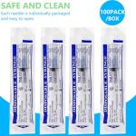 100 Pack 3ml Plastic Syringes with Luer Lock