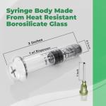 Kopperko 100 Pack 1ml Borosilicate Glass Syringes