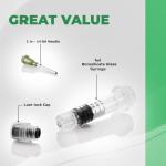 Kopperko 100 Pack 1ml Borosilicate Glass Syringes