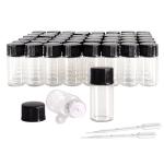 50PCS 3ml Clear Glass Vials with Caps