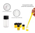 50PCS 3ml Clear Glass Vials with Caps