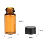 50 Pack 5ml Amber Glass Essential Oil Bottles
