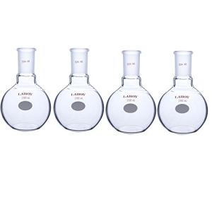 250mL Single Neck Flat Bottom Boiling Flask - Pack of 4