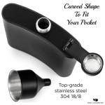 8oz Matte Black Flask Gift Set with Funnel