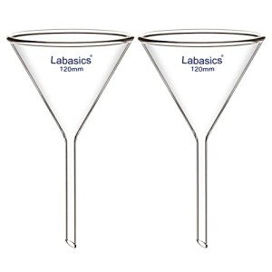 2-Pack Short Stem Borosilicate Glass Funnels