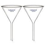 2-Pack Short Stem Borosilicate Glass Funnels