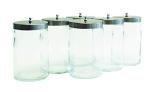 Grafco Glass Sundry Jars with Lids - 6 Pack