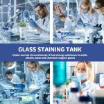 VILLCASE Microscope Slides with Staining Jar Set