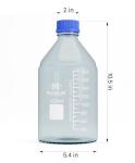 2000ML Borosilicate Glass Storage Bottle with Cap