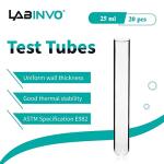 25ml Glass Round Bottom Test Tubes - Pack of 20