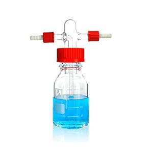 250mL Glass Gas Washing Bottle with Adjustable Immersion