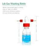 250mL Glass Gas Washing Bottle with Adjustable Immersion