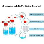 250mL Glass Gas Washing Bottle with Adjustable Immersion