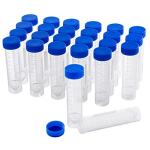 25pcs 50ml Plastic Centrifuge Tubes with Caps