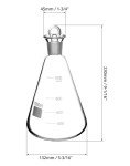 QWORK 1000ml Heavy Duty Borosilicate Flask