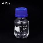 50mL Glass Reagent Media Bottles - 4 Pack