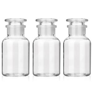Kestun 3-Pack 125ml Wide Mouth Glass Bottles