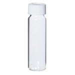 Clear VOA Vials with White Septa Caps - 72 Pack