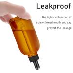 Amber Dropper Bottles with Pipette & Labels, 2 Pack