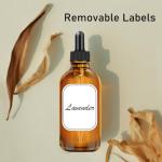 Amber Dropper Bottles with Pipette & Labels, 2 Pack