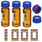 1000 Pack 2ml Amber Autosampler Vials with Caps