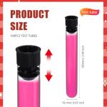 100 Pcs Clear Plastic Test Tubes with Caps