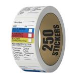 SDS Stickers Roll - 250 Chemical Identifying Labels