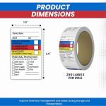 SDS Stickers Roll - 250 Chemical Identifying Labels