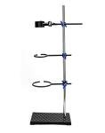 QWORK 2-Pack Steel Lab Stand Set with Clamps