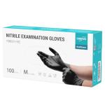 Black Nitrile Exam Gloves - 100 Count (Medium)