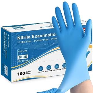 Schneider Heavy Duty Nitrile Exam Gloves, Large