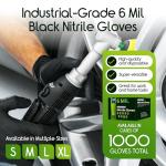 Inspire Heavy Duty Black Nitrile Disposable Gloves