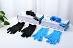 Black Nitrile Exam Gloves - 100 Count (Medium)