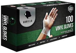 Gorilla Supply Heavy Duty Vinyl Gloves, Small, 1000 Count