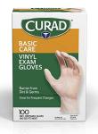 Curad Disposable Vinyl Exam Gloves, 100 Count