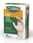 Curad Disposable Vinyl Exam Gloves, 100 Count